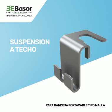 Suspension a Techo para Bandeja Portacable Tipo Malla