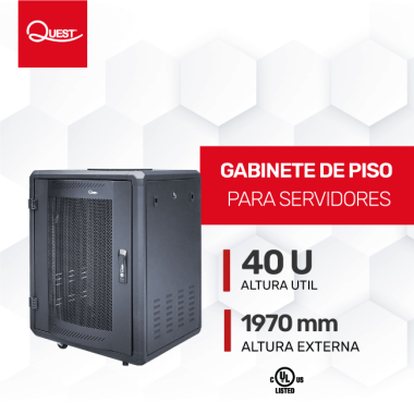 Gabinetes de Piso 40U | Ancho: 580 mm Fondo: 610 mm