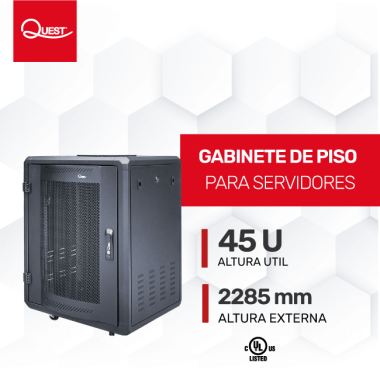 Gabinetes de Piso 45U | Ancho: 580 mm • Fondo: 610 mm