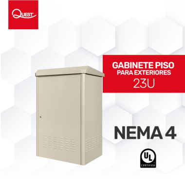 Gabinete para Exteriores de 23U - Montaje en Piso