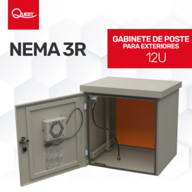 Gabinetes Rack de Exteriores para Montaje en Poste de 12U
