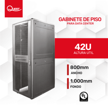 Gabinetes de Piso 42U | Ancho: 800 mm • Fondo: 1,000 mm